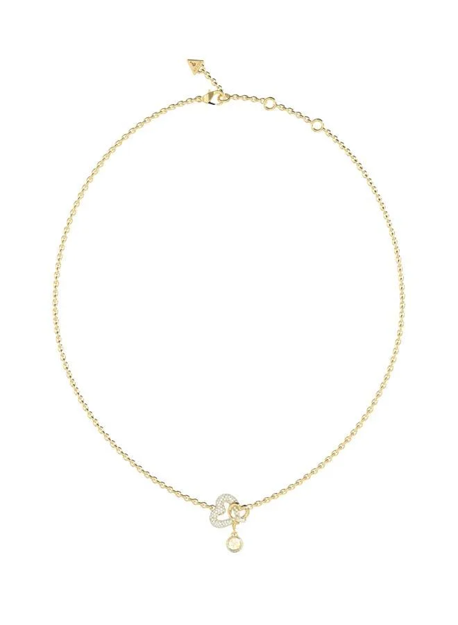 جس قلادة سلسلة قلوب مرصعة